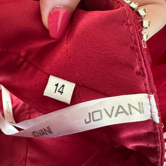 Jovani red formal long 2 piece dress - Picture 4 of 8